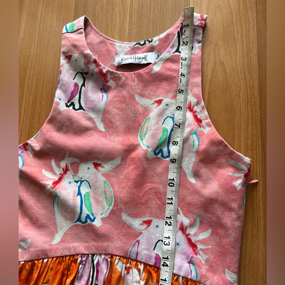 Rachel Antonoff Pink and Orange Maxi Dress with Playful Print - Picture 7 of 16